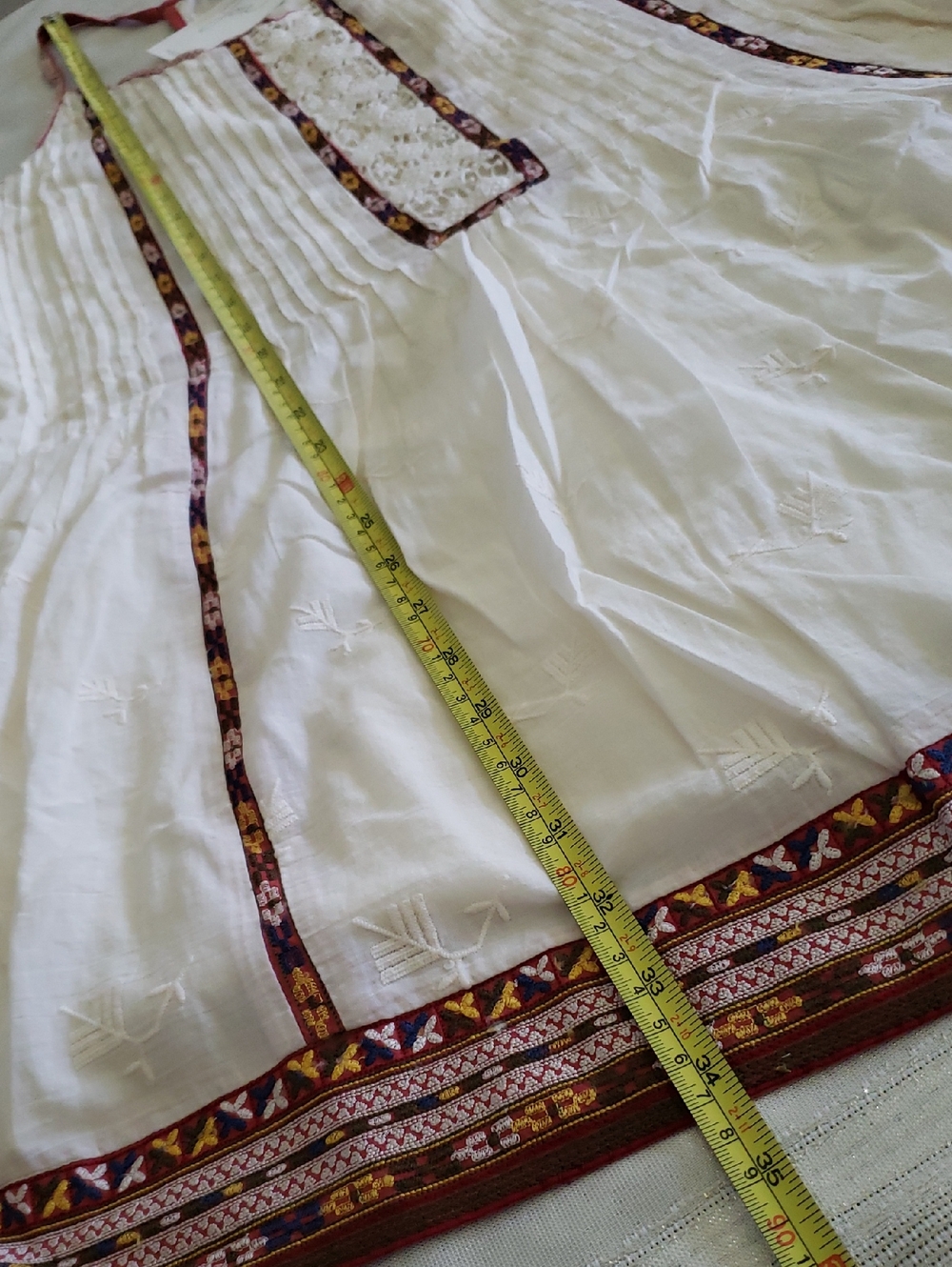Joie New Dress Embroidered Cotton Slip Shift Chic Women's Sz M Ivory $318 - Picture 12 of 16